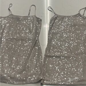 Silver Sequin women’s mini dress set new